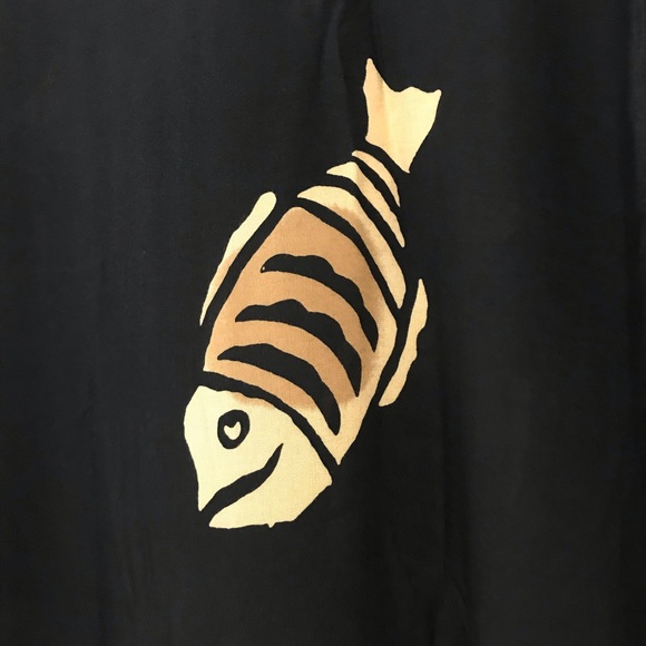 Rain Resort Wear Fish Print Swim Cover Up - Picture 6 of 9